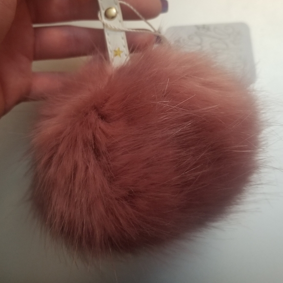 Free People Mauve pom keychain w/ Gold clasp - Picture 7 of 8